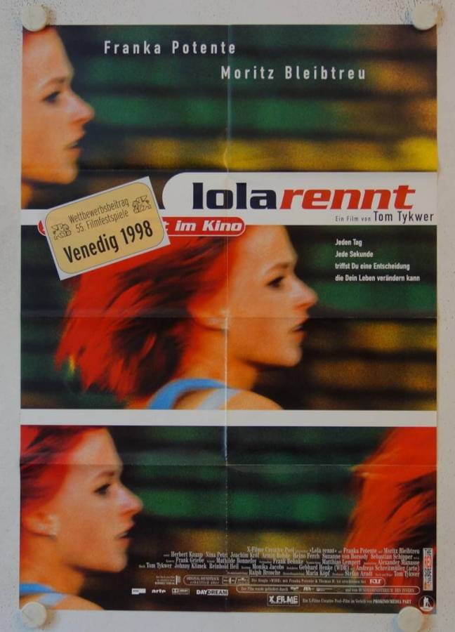 Lola rennt originales deutsches Filmplakat